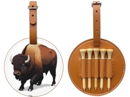 Bolsa para Tees de Golfe Trail Dust Bison, Preta. Fácil de Transportar e Mais Eficiente para Jogar Golfe.