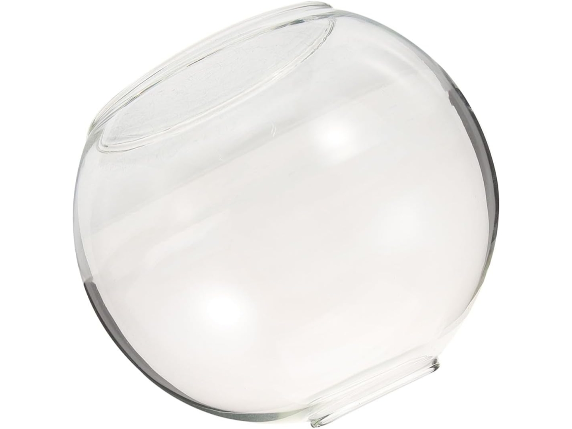 Luminária Pendente Com Globo De Vidro De 20 Cm E Dois Furos, Ideal Para Sala De Estar, Quarto E Escritório - Fácil Instalação.