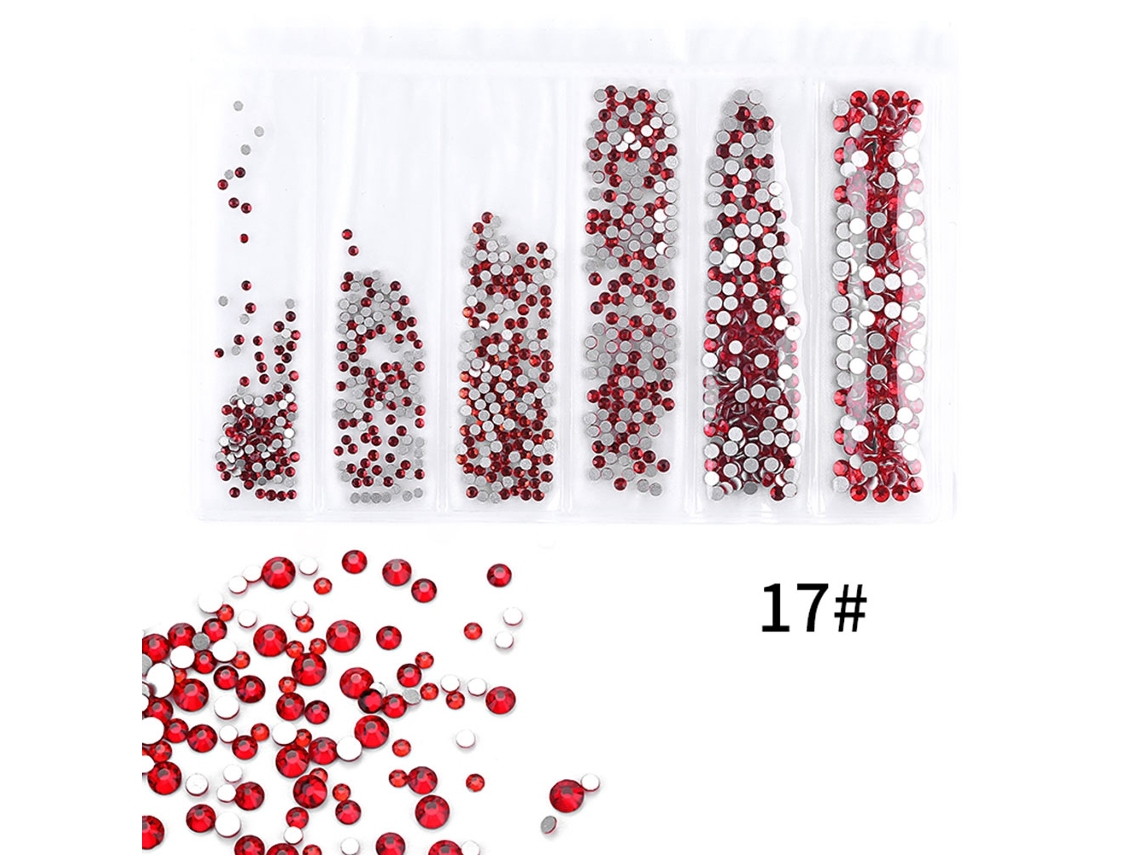 6 Grade De Strass Coloridos Para Arte De Unhas Decoração Diy Ferramentas De Manicure (17)