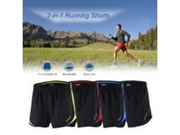 Shorts de Corrida Business 2 em 1 de secagem rápida para treino e maratona