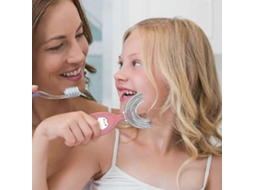 Escova de Dentes Infantil em Formato U para Limpeza Completa 360 ​​graus, Crianças 2 a 12 Anos. GOKOCO