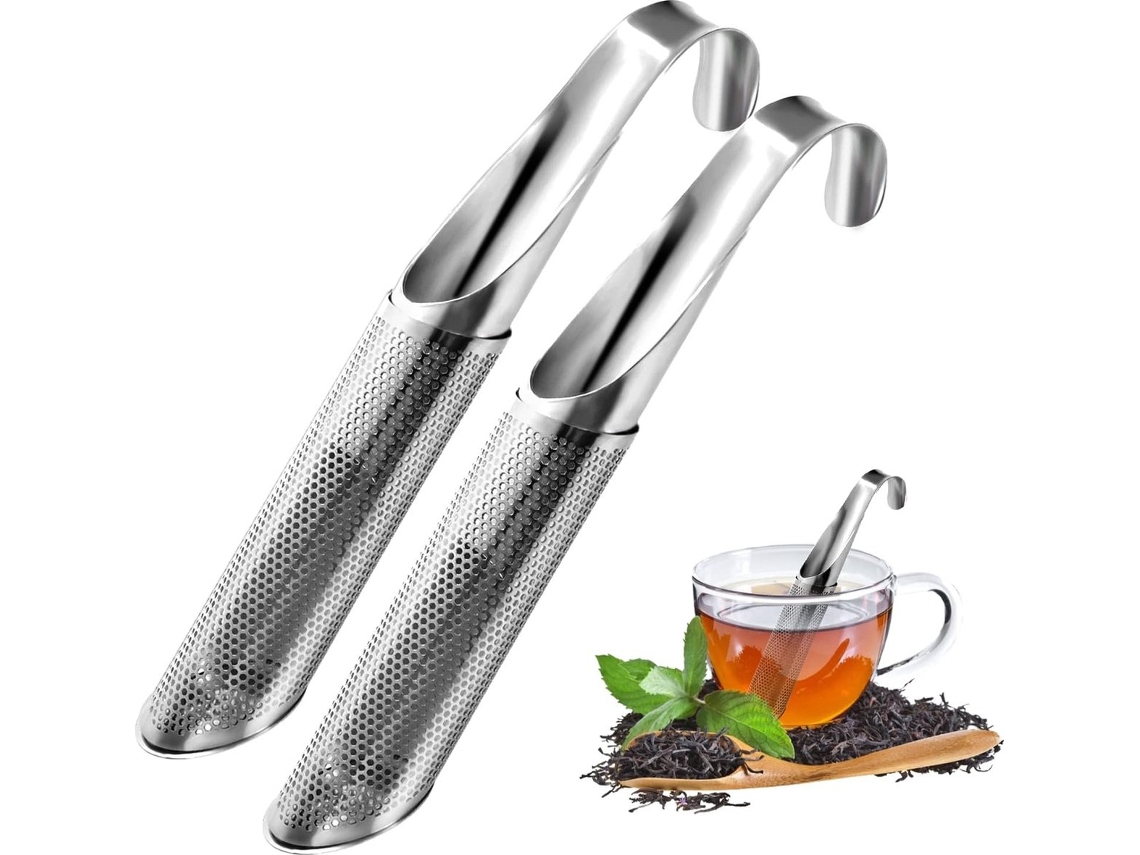 Infusor De Chá Em Aço Inoxidável 304, Conjunto Com 2 Unidades, Filtro De Malha Para Pendurar, Ideal Para Infusor De Chá A Granel
