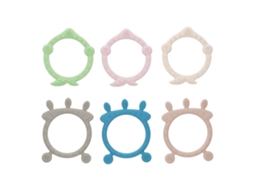 Mali conjunto 6 Brinquedos de Brotação Bebê Silicone Diferentes Formas Cores Alivia Inchaço Gengivas