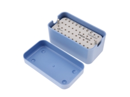 Caja De Desinfección Autoclavable Para Archivos De Canal Radicular Com 40 Buracos (azul)