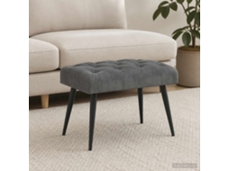 Vidaxl Banco Com Botões Estofados Cinzento-escuro 60 X 40 X 45 Cm