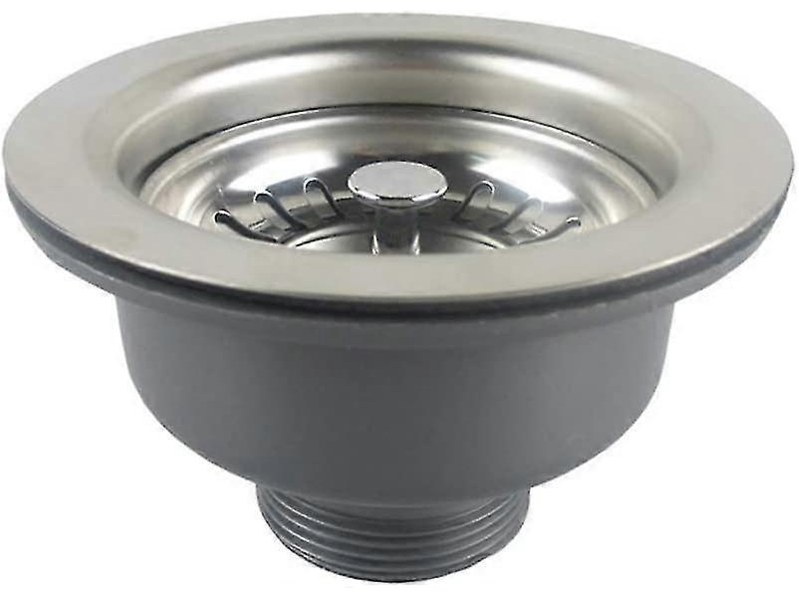 Ralo De Pia Sem Ladrão Com Cesto Em Aço Inoxidável 110 Mm, 1 Unidade, Aço Inoxidável+ Abs, Ralo+ Cesto, Wellngs