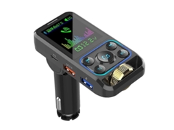 Transmissor De Rádio Fm Para Carro, Receptor Qc3.0 Compatível Com Bluetooth, Carregamento De Mp3.