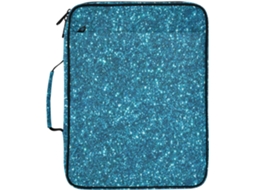 Organizador De Fichário Expansível Azul Turquesa, Bolsa Resistente Com Fichário Removível De 3 Argolas E Pasta Sanfonada