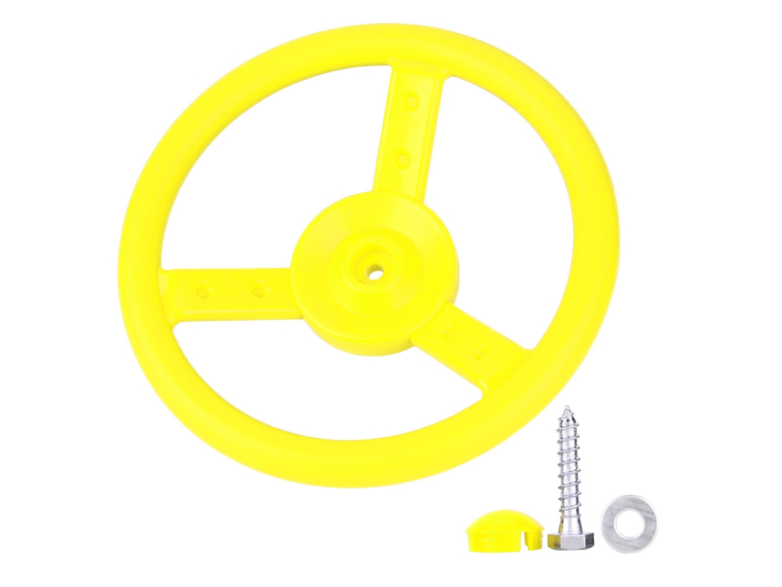 Volante de direção S/MARCA, brinquedo pequeno, para balanços de jardim, plástico amarelo