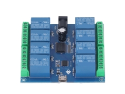Módulo de Relé USB 8 Canais 5V Controlador Inteligente para Mecatrônica