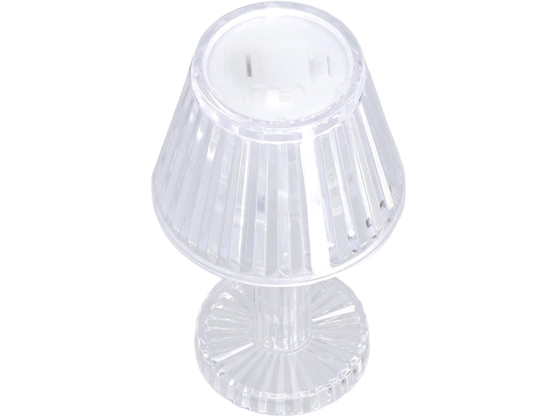Base de mesa com cristais e diamantes, design mini elegante, luz suave para salas e cafés, material plástico, altura