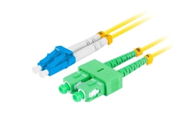 Cabo de Conexão LANBERG Lc/upc sc/apc Duplex 2m 3.0mm Lszh para Rede
