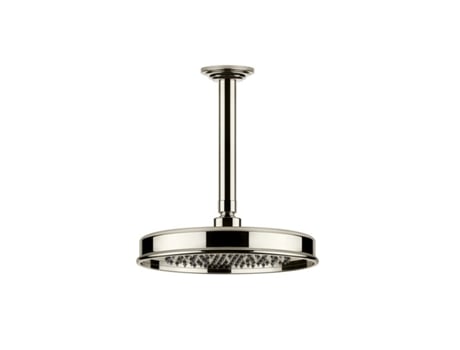 Duche mural anticalcário GESSI Venti20, D229mm, com articulação e braço de teto 288mm, montagem no teto, 65152