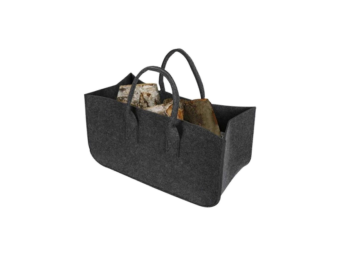 Sacos de Feltro para Lenha, Cesto Dobrável de Feltro, Cesto para Lenha, Sacola de Compras, Sacola com Alça para Lenha, Hw GOKOCO