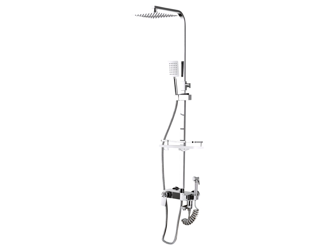 Torneira misturadora YCONE, em aço inox, com monocomando, para lavatório, cinza