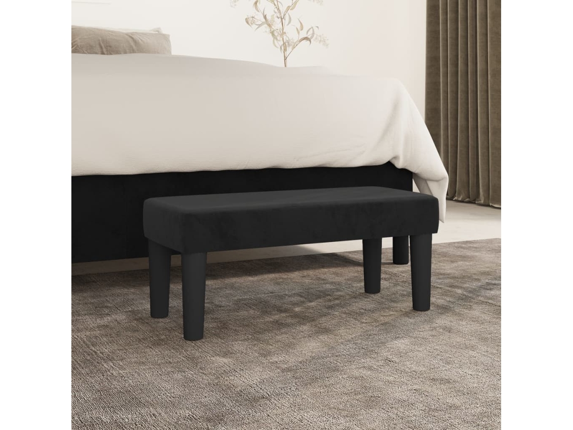 Vidaxl Banco 70x30x30 Cm Veludo Preto