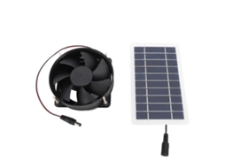 Ventilador Solar 10w Silencioso Painel Monocristalino Portátil