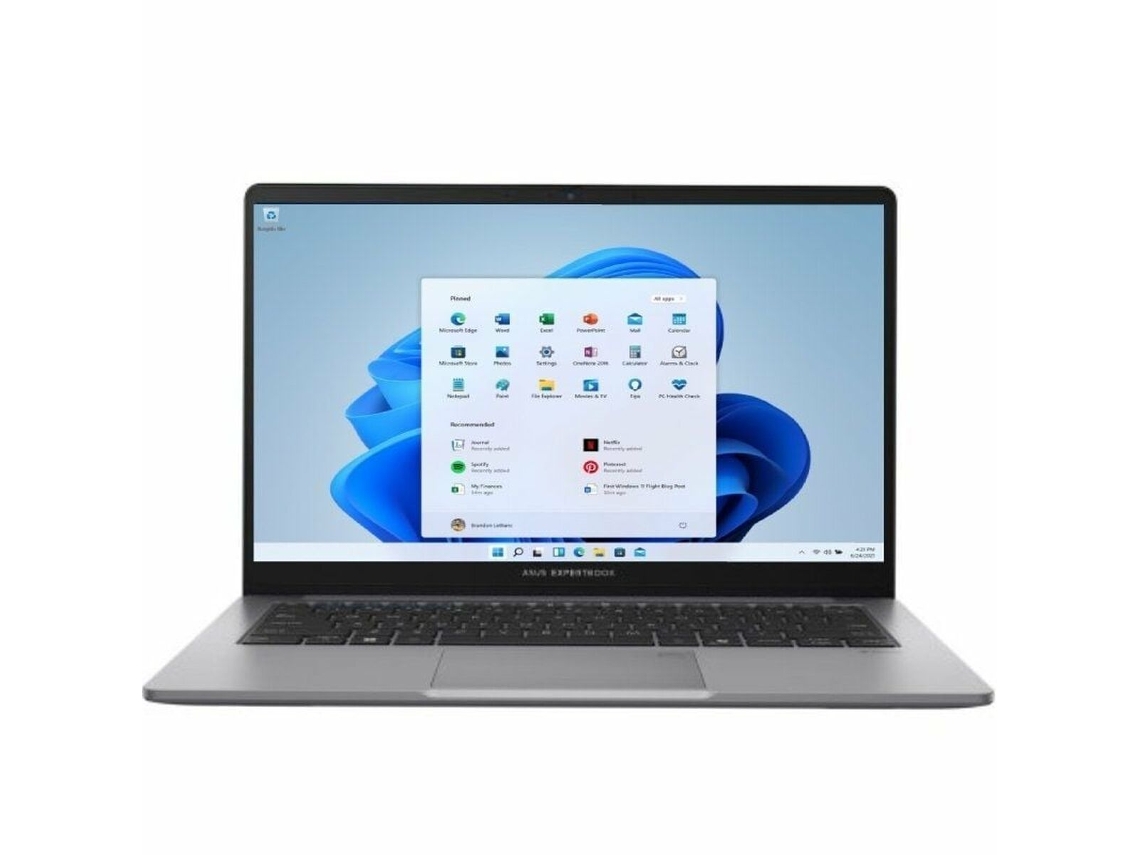 Laptop Asus Expertbook P1 P1403cva S60628x (cinzento 16 Gb Ram 512 Gb Ssd 14 Tomada Eu Qwerty Espanhol Intel)