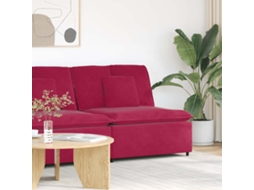 Vidaxl Módulo Central Para Sofá Modular Com Almofadas, Vermelho Vinho, 100 Cm