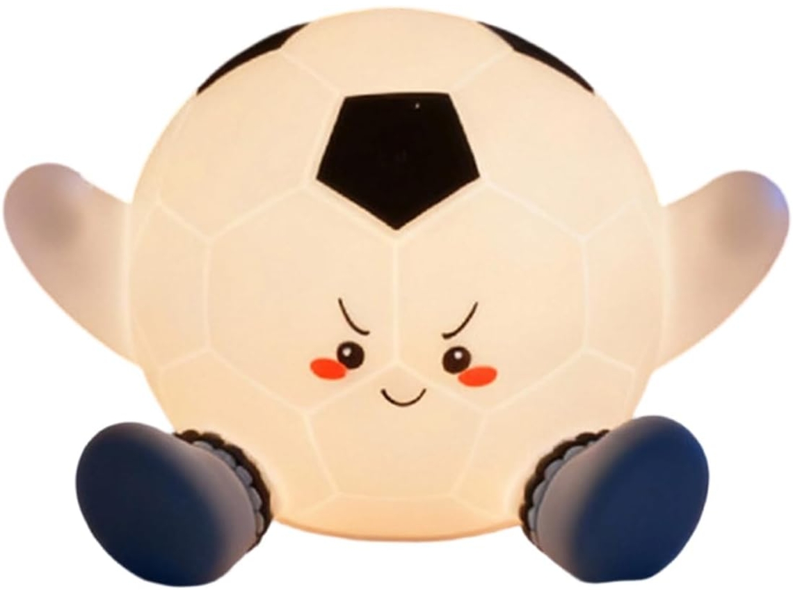 Luminária Noturna De Silicone Com Tema Futebol Abajur Cabeceira Para