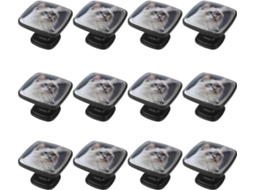 Puxadores Quadrados Para Gavetas De Cômoda, Puxadores Para Armários De Cozinha, 12 Peças, Gato De Olhos Azuis, Puxadores