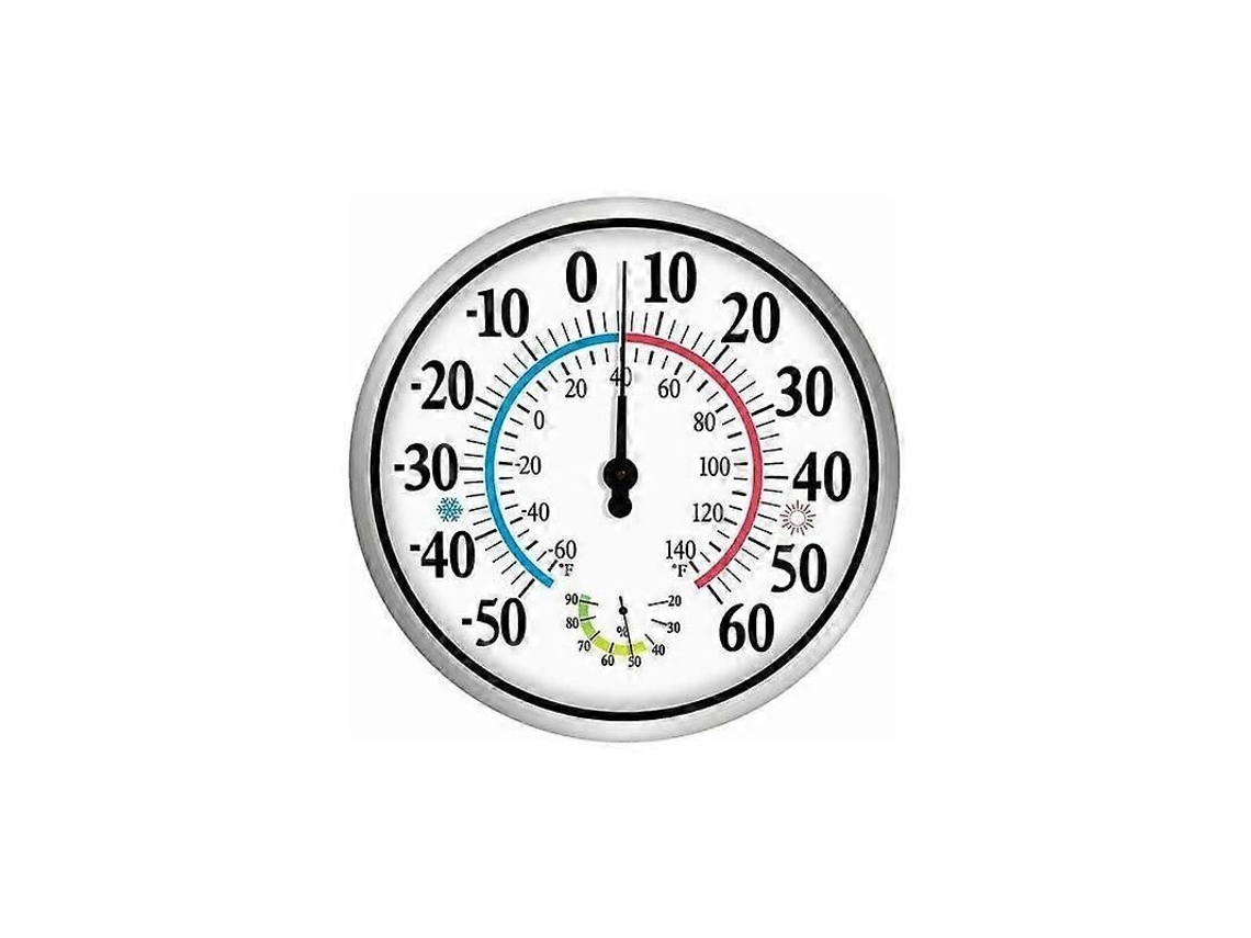 Termômetro Externo de 12 Dígitos Grandes 2 em 1 Termômetro Externo Interno Sem Fio Termômetro Higrômetro, Higrômetro Wandthermometer GOKOCO