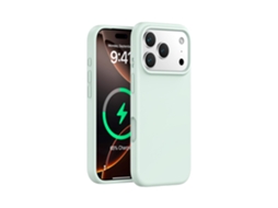 (verde Claro, Iphone 17) Capa Magnética Para Iphone, Em Silicone Líquido De Cor Sólida, Proteção Em Peça Única.