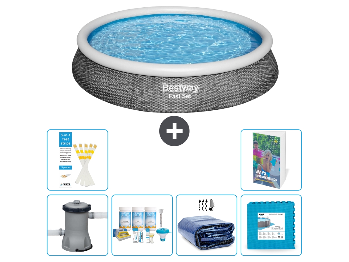 Piscina Bestway Fast Set Redonda 396x84 Cm 5 peças S188 BESTWAY