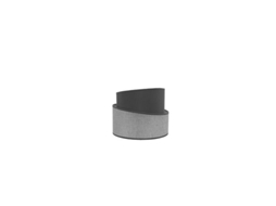 Candeeiro De Mesa Hara Cinzento E14 Fabrilamp (ø18x16x14cm)