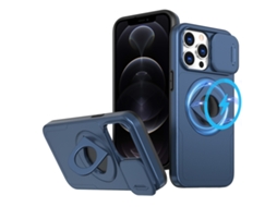 Capa Zruxe Compativel Com Iphone 12 Pro (camshield - Magsafe - Ring Holder - Armor - Azul)