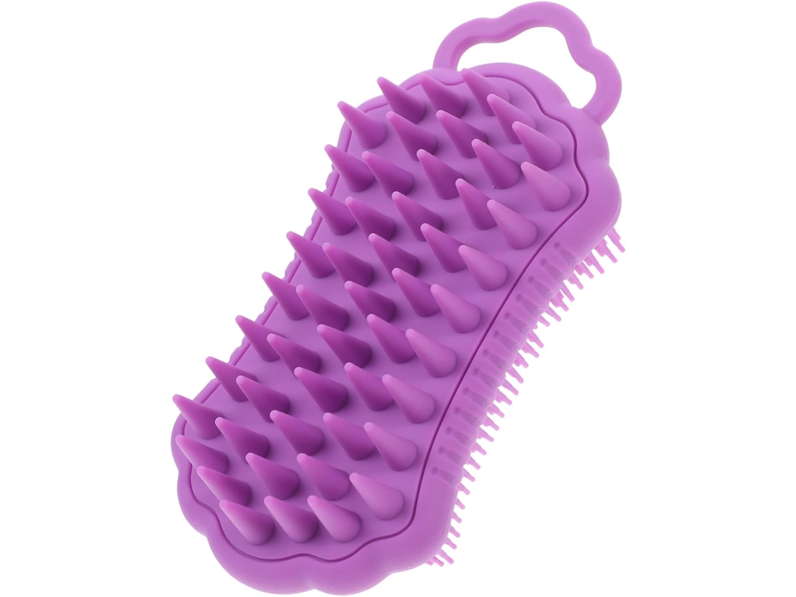 Escova De Silicone Dupla Face Para Banho, Corpo E Cabelo, Massagem Capilar, Esfoliação E Limpeza