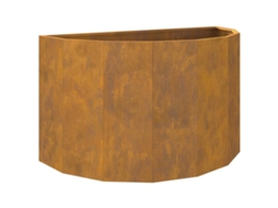 Conjunto 1 Vaso De Exterior Vidaxl Castanho Aço (90 X 45 X 50 Cm)