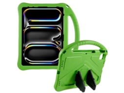Capa EVA para iPad Pro 11 2025/2024 Infantil, Verde e Resistente a Impactos