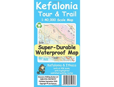 Livro Kefalonia Tour and Trail Map de Jan Kostura (Inglês)