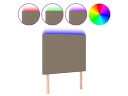 Led Headboard, Led Headboards Vidaxl Cinzento-acastanhado Tecido (80 X 5 X 118/128 Cm)