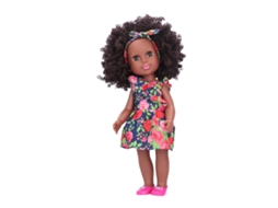 Boneca Africana Negra Bonita Afro Realista 35cm Brinquedo De Role Play Presente Para Crianças