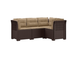Maison Exclusive - Sofá De Jardim Para 4 Pessoas Com Almofadas Visual Rattan Pp