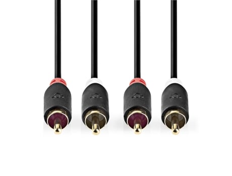 Cabo de Áudio Estéreo | 2x Rca Macho | 2x Rca Mac.