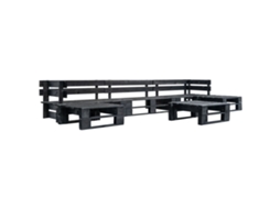 Garden Lounge Set, Garden Lounge Sets Vidaxl Preto Madeira De Pinho Impregnada (n/a)
