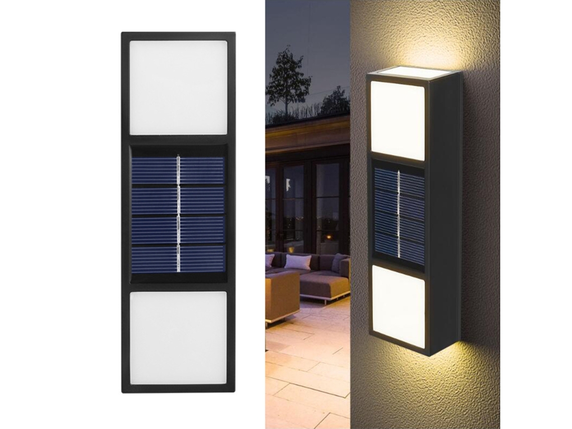 Luz Solar Externa Led Parede Porta Jardim Garagem Luz Quente