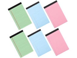 De 6 Cadernos Coloridos Com Linhas E Páginas Destacáveis Para Organização Em Casa, No Escritório E Gokoco