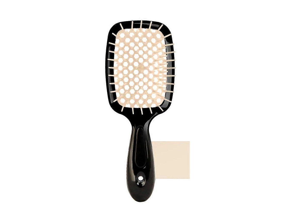 Pente Hexagonal Com Grade, Para Uso Em Cabelos Secos E Molhados, Com Design Vazado E Função De Massagem.