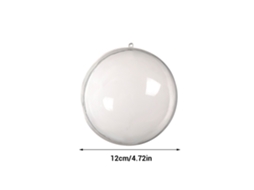 12 Bola Natal Plástica Transparente Decoração Diy