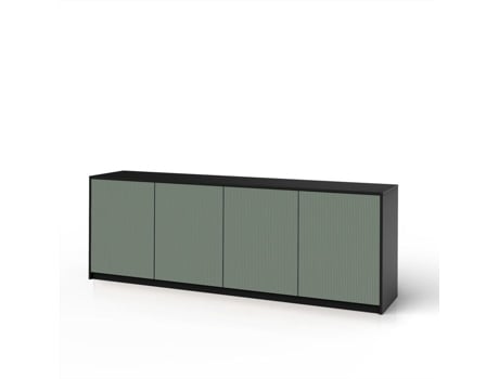 Buffet 4 Portas Budapeste Preto/verde Sálvia Aqa Design