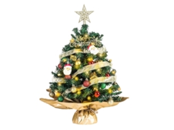 Mini Árvore De Natal Com Luz Led, Enfeite De Mesa Para Decoração De Festas Em Casa, Operado Por Bateria, Qinghai. Olysi Shop