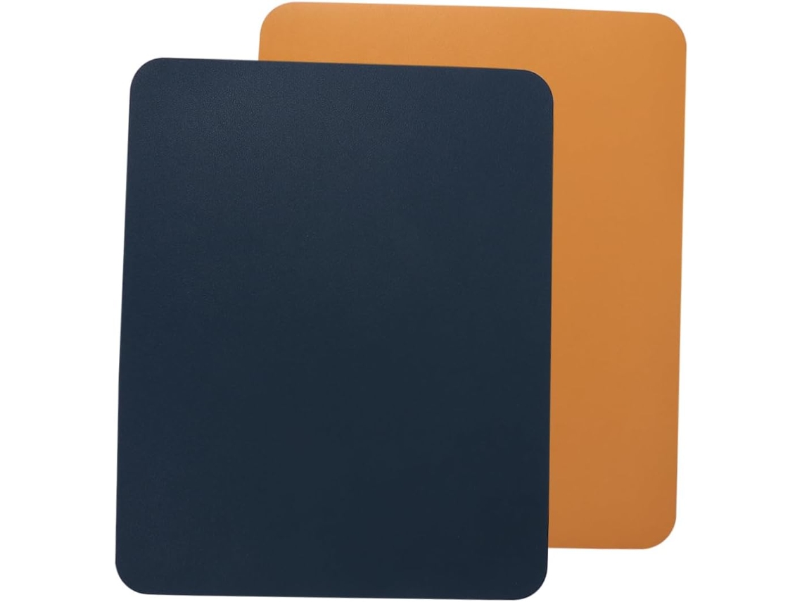 Conjunto De 2 Mousepads De Couro Dupla Face, Antiderrapantes E Impermeáveis Para Computadores