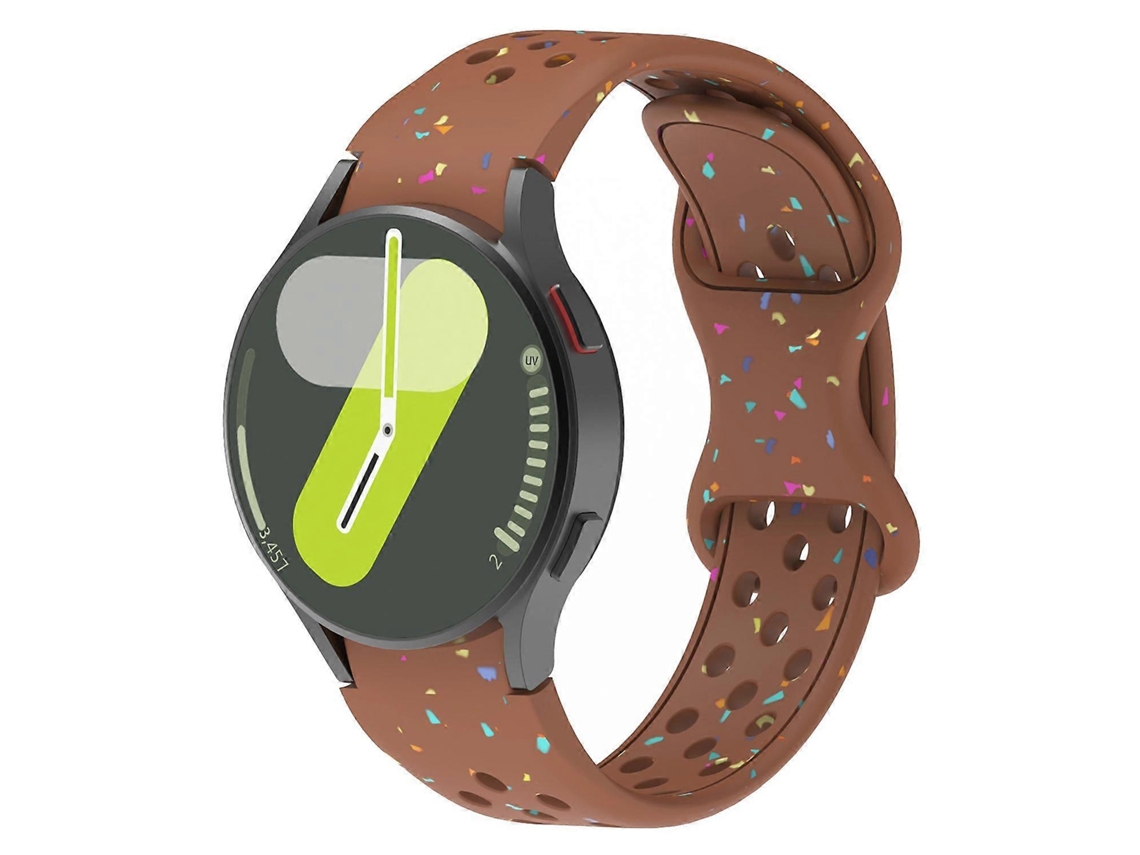 Pulseira De Silicone Ecológica Com Bolinhas Coloridas Para Samsung Galaxy Watch 7 40/44mm