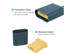 Laxiscreed Escova De Vaso Sanitário De Silicone Com Suporte, Limpeza Flexível E Design Prático