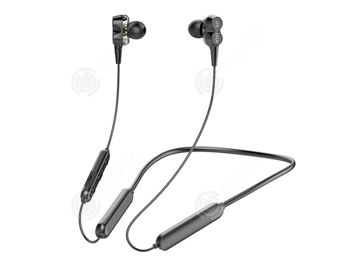 Fones de ouvido esportivos Bluetooth sem fio INN semi-intra-auriculares confortáveis e leves com microfone cancelamento ruído à prova dágua INNOVTEC