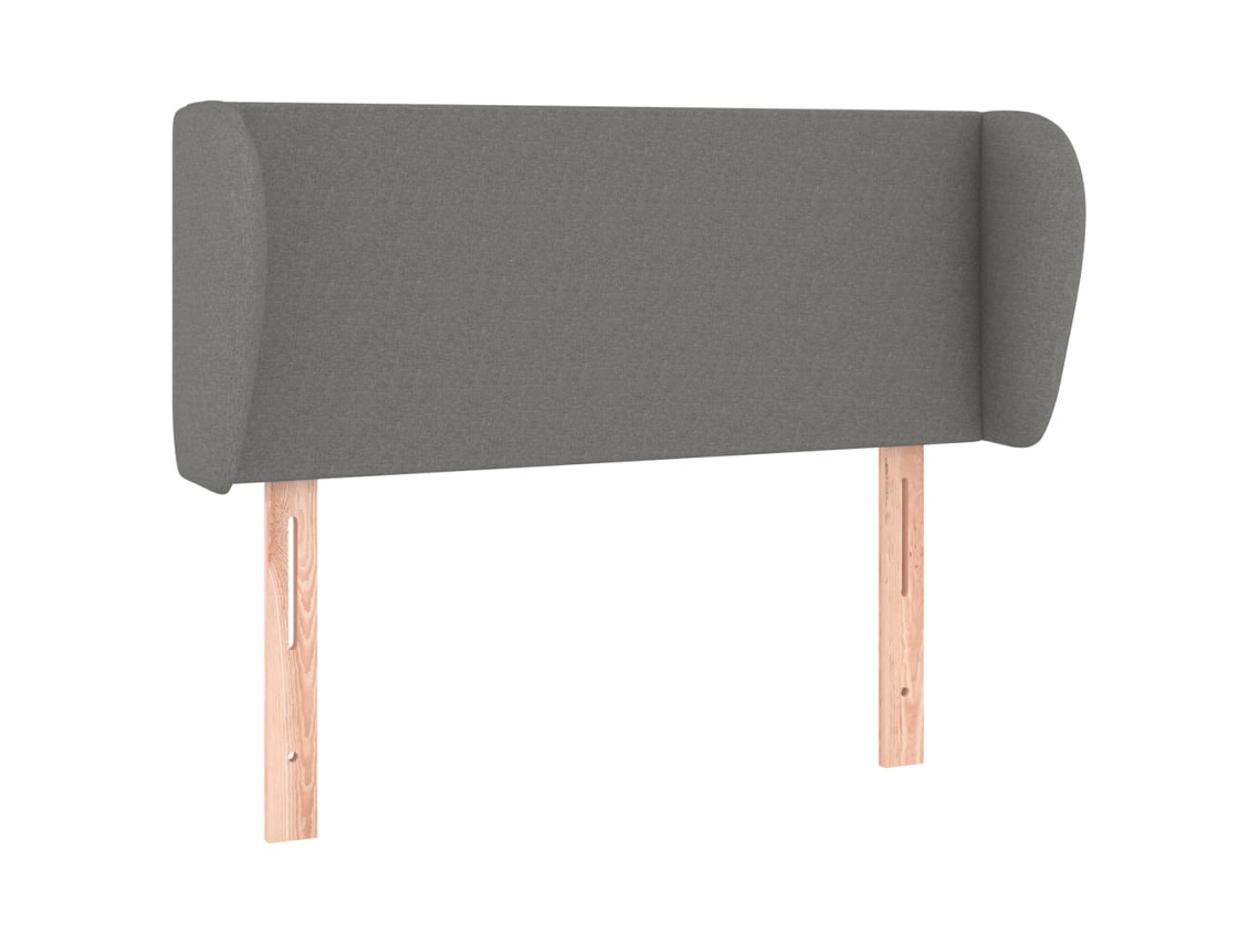 Cabeceira de Cama com Abas Tecido Cinzento Escuro MAISON EXCLUSIVE (103x23x78 cm)